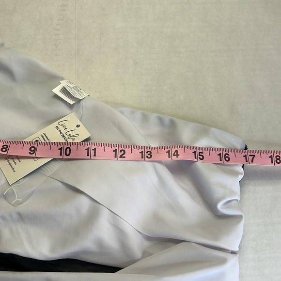 CUPSHE ASYMMETRICAL BLACK WHITE TUMMY CONTOURING ONE PEICE MESH MIDDLE SZ XL - Picture 13 of 16